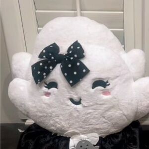 Polka Dot Bow Cloud Plush Pillow